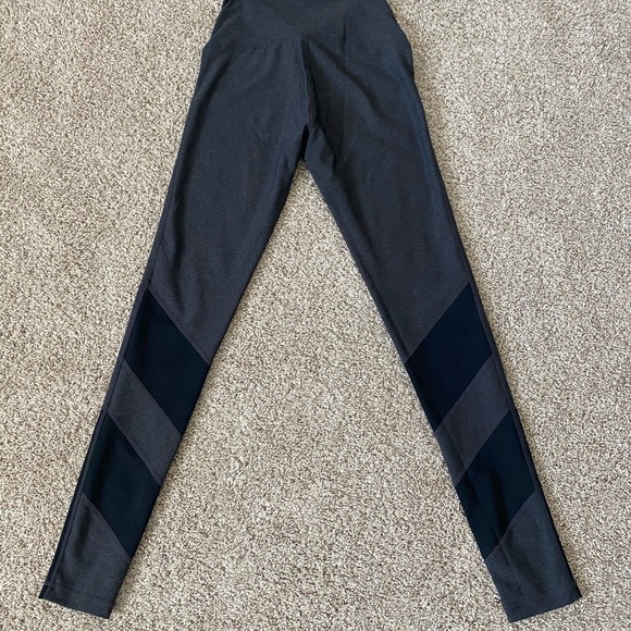 Zella gray black color block Banded athletic workout Leggings size XS - Picture 7 of 15